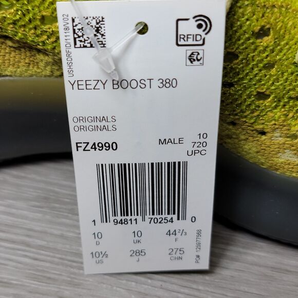 Adidas Mens Yeezy Boost 380 Shoes 10.5 Hylte Green Breathable Athletic Fashion main image 4